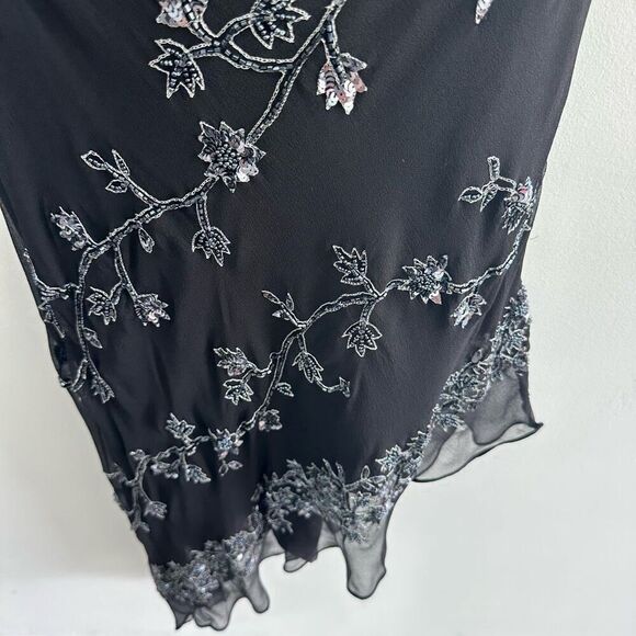 Scala Women’s Vintage Y2K Black Beaded Asymmetrical One Shoulder - Picture 9 of 10